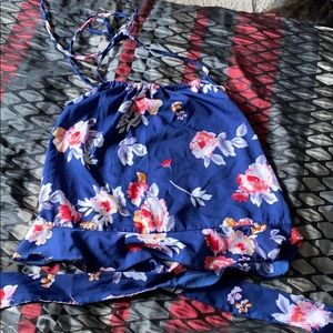 Cute open back crop top